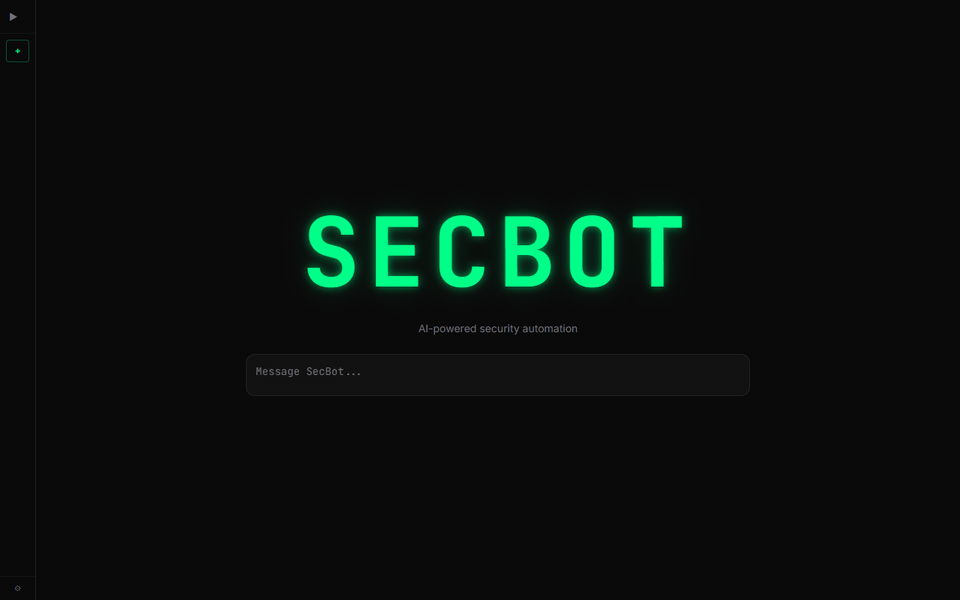 SecBot Web 首页输入演示
